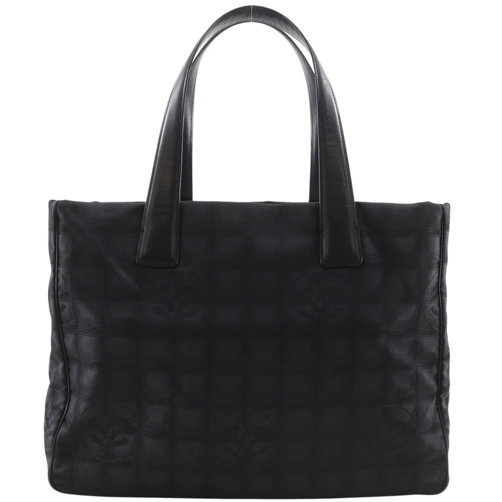 CHANEL Black Canvas Tote Bag